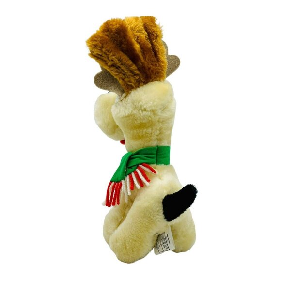 Odie Dog Garfield with Reindeer Antlers Scarf Plush 10 inches Christmas Vintage - Picture 4 of 7